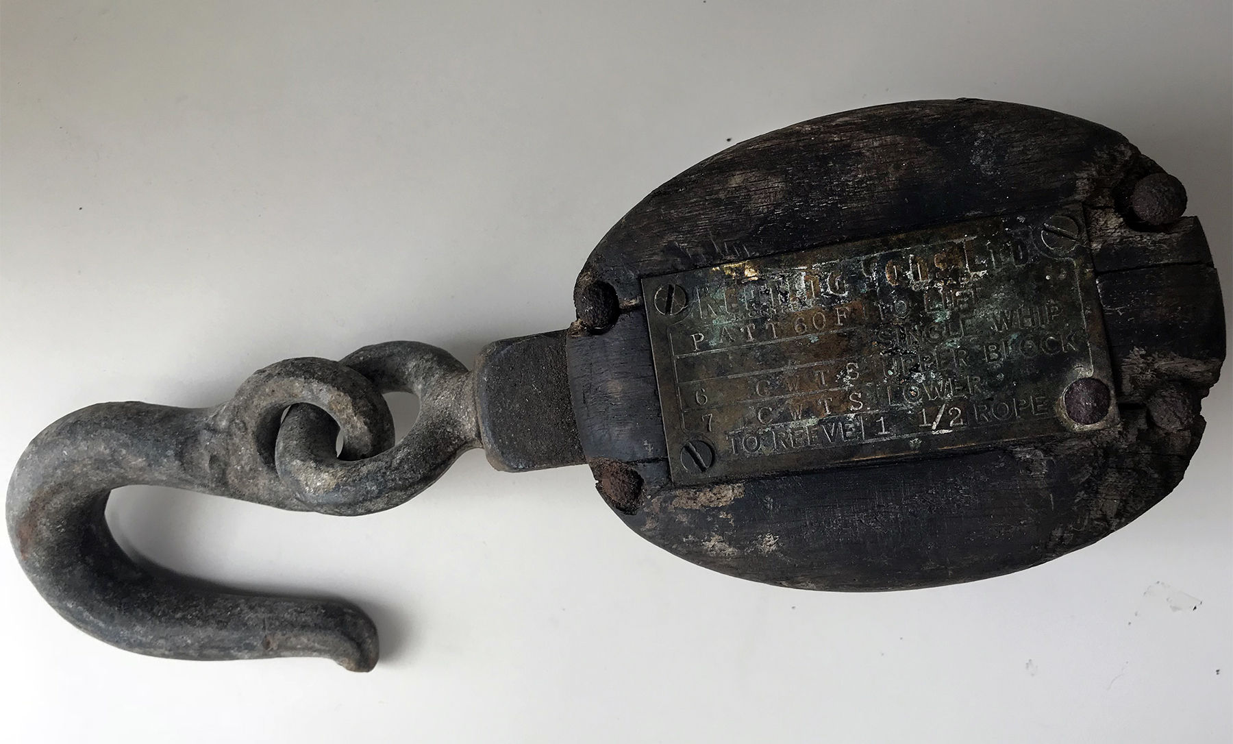 W.J. Keating Tufnol block tackle naval marine supply Canada 1960s